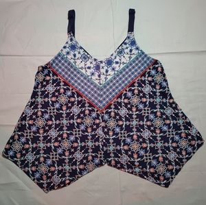 Linea Donatella Tank Top Women's One Size Multicolor Adjustable Strap V-Neck Top